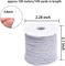0.8 mm Elastic String Cord Thread Cords for Jewelry Making Bracelets Beading, 109 Yards, White